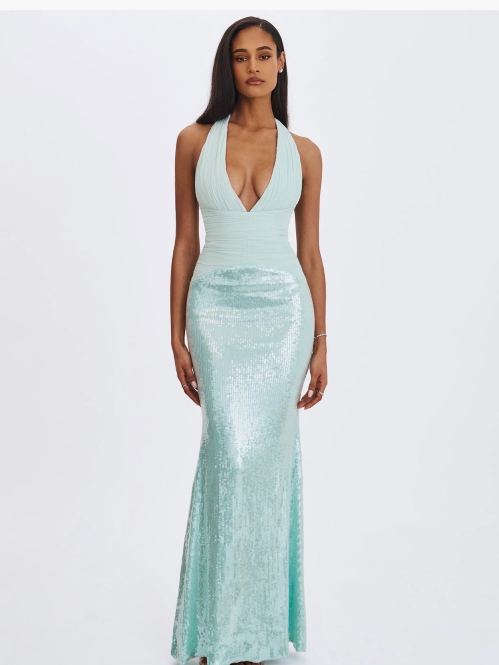 Wendale Mint Sequin Plunging
Mermaid Maxi Dress Miss circle xxs